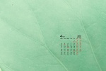 2022年4月纯绿色自然风景桌面日历壁纸
