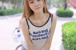 牛仔热裤美女模特清凉性感写真