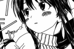 Two dimensional black and white anime girl cute avatar