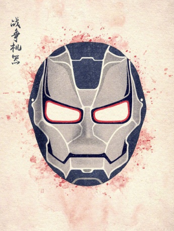 Comic series characters Chinese style facial makeup illustrations