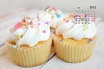 April 2021 Ice Cream Cake Desktop Calendar Wallpaper
