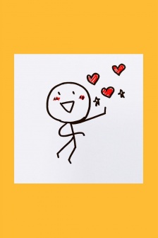 火柴人简笔画手机壁纸图片