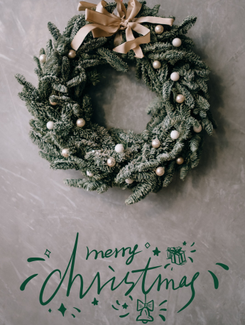 圣诞节花环手机壁纸图片