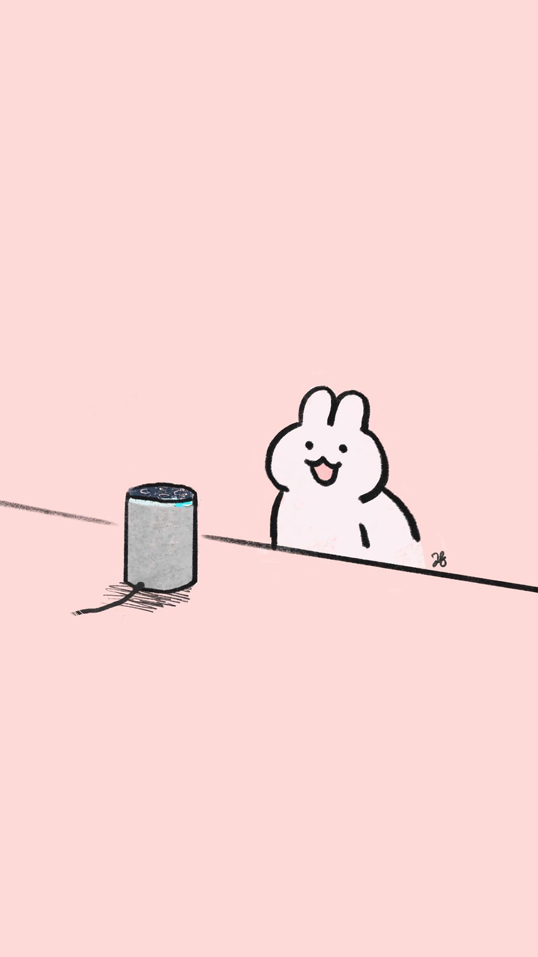 可愛粉色卡通手機壁紙
