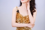 Zhao Liying glamorous and sexy photo in gilt dress