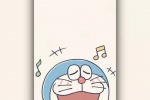 Doraemon simple cute matte mobile wallpaper