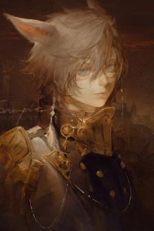 Final Fantasy 14 beautiful hand-painted style avatar