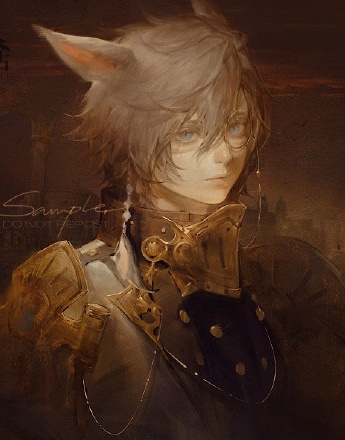 Final Fantasy 14 beautiful hand-painted style avatar