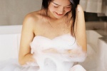 Bath towel beauty bold bathtub temptation enchanting photo