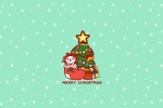 Akita-kun Christmas cartoon pictures desktop wallpaper