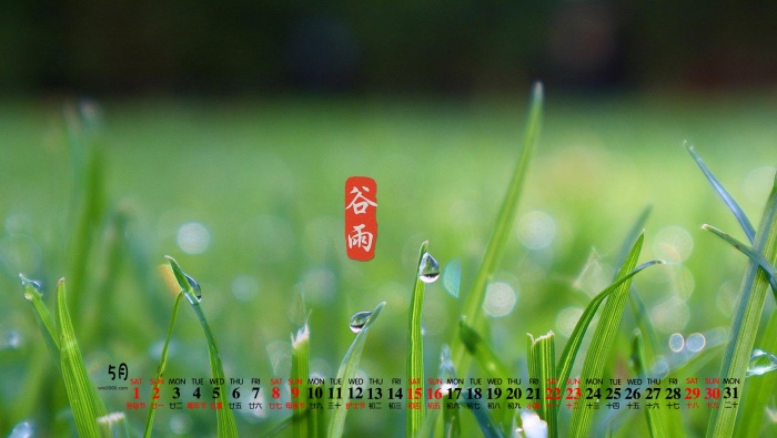 May 2021 small fresh scenery desktop calendar wallpaper