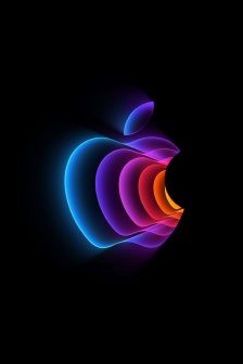 苹果多彩元素logo手机壁纸