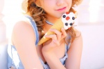 Summer outdoor photos of beauties in straw hats and low-cut legs