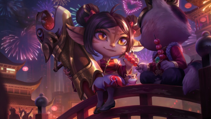 League of Legends Tiger Head Tristana Computer Wallpaper