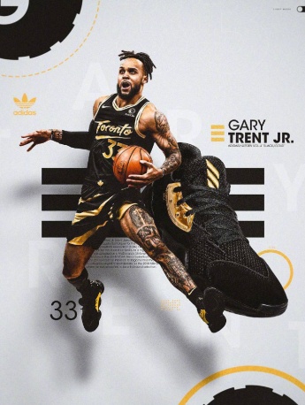 小加里特倫特球鞋酷炫海報