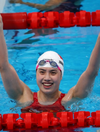 Zhang Yufei wins gold in 200m butterfly