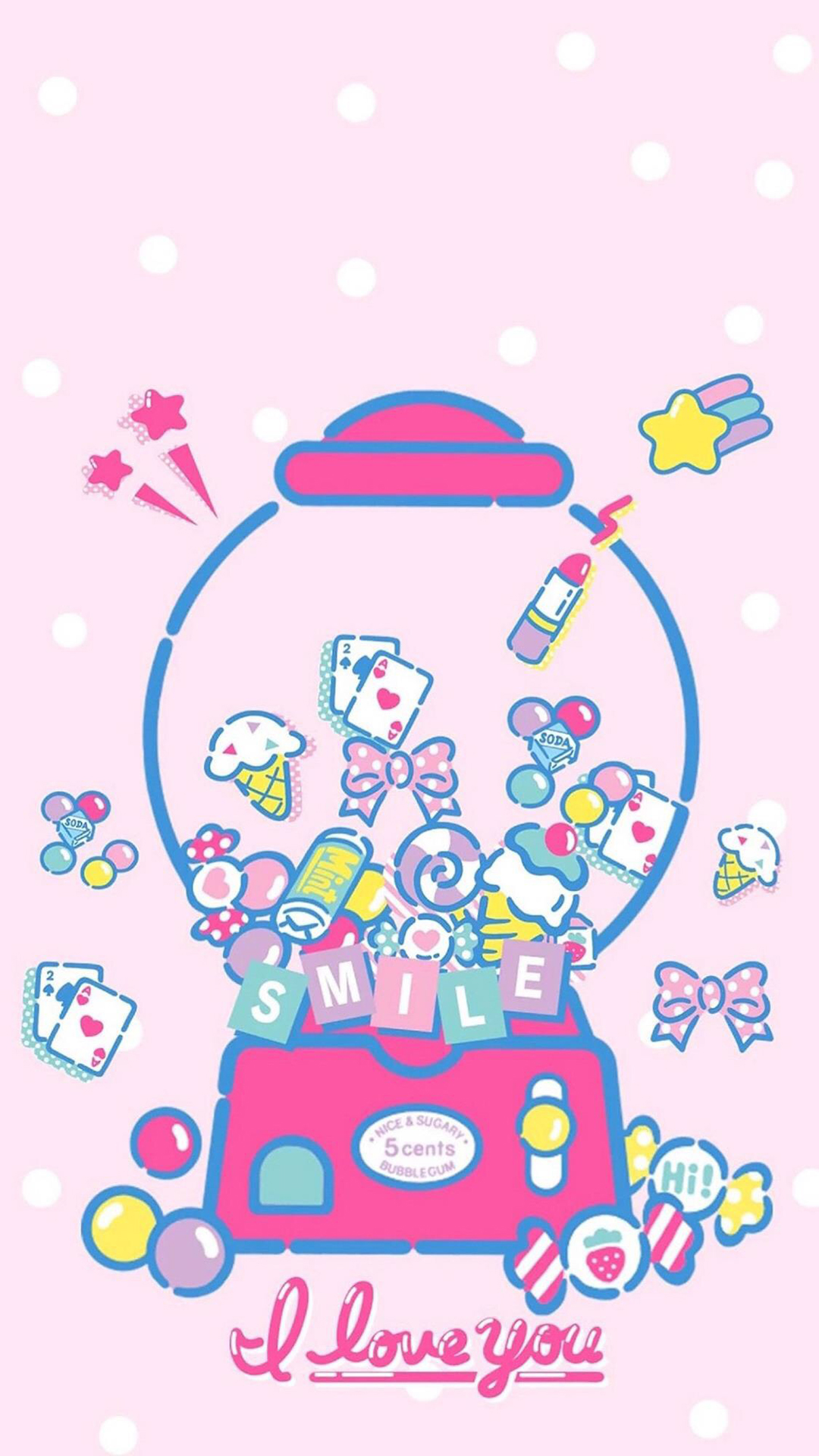 粉色卡通萌物高清手机壁纸