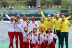 China's rowing team wins gold in women's quadruple sculls