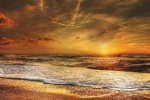 Beautiful beach sunset scenery pictures desktop wallpaper