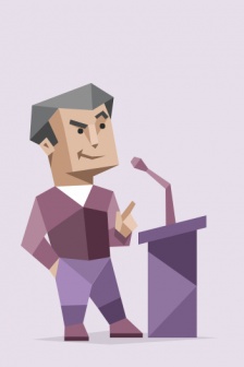 Debater personality cartoon image