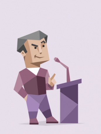 Debater personality cartoon image