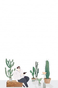 Small fresh daily life hand-painted mobile wallpaper