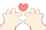 肉手爱心手势头像