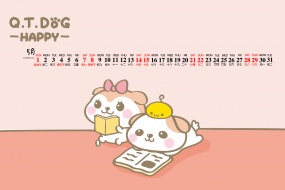 May 2022 Akita-kun desktop calendar wallpaper