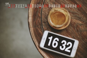 October 2021 still life style computer calendar wallpaper