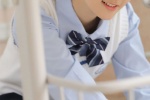 Photos of energetic, youthful and beautiful schoolgirls in uniforms