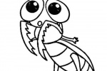 Insect mantis simple drawing picture