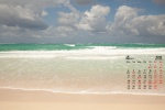 April 2022 seaside scenery calendar wallpaper