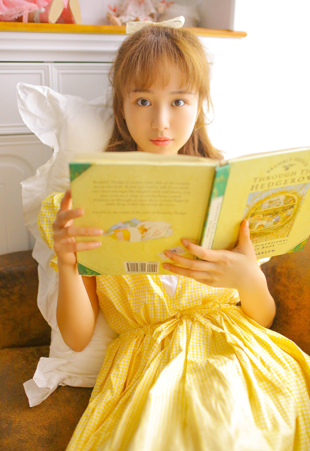 黄色连衣裙美女唯美日系写真