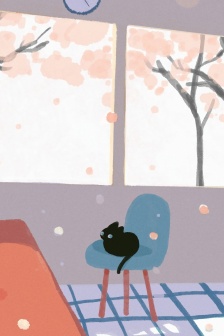 Simple and cute hand-painted small animal mobile wallpaper