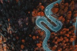 Winding road aerial photography picture material wallpaper