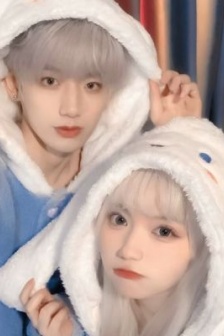 Beautiful and artistic winter couple avatars