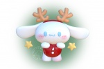 Cinnamon dog Christmas theme avatar