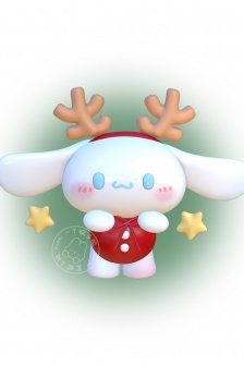 Cinnamon dog Christmas theme avatar