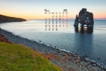 September 2021 mountains and lakes scenery calendar wallpaper