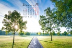 March 2022 blue sky and white clouds eye protection calendar wallpaper