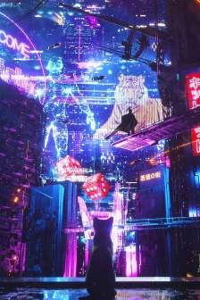 Cool cyberpunk wallpaper