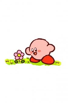 星之卡比手繪簡約風手機壁紙