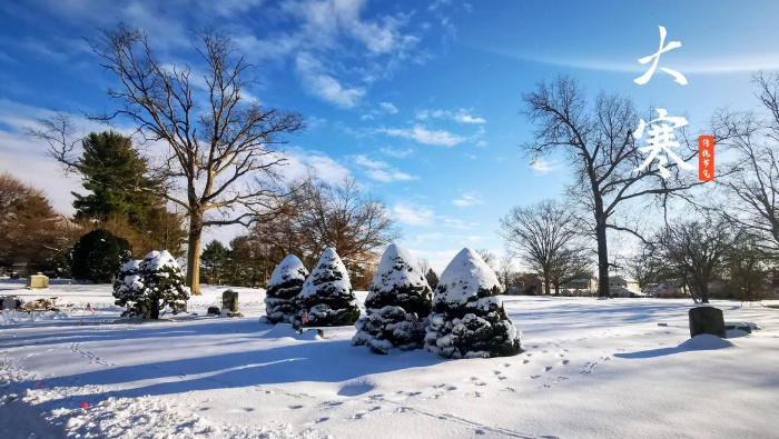 24 solar term big cold snow scene picture HD desktop wallpaper