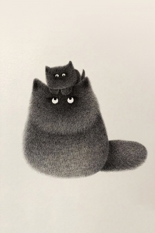 Briquette cat theme mobile wallpaper