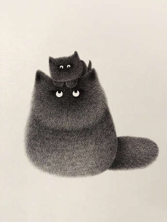 煤球貓咪主題手機壁紙