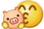 Collection of cute pig related emoticons