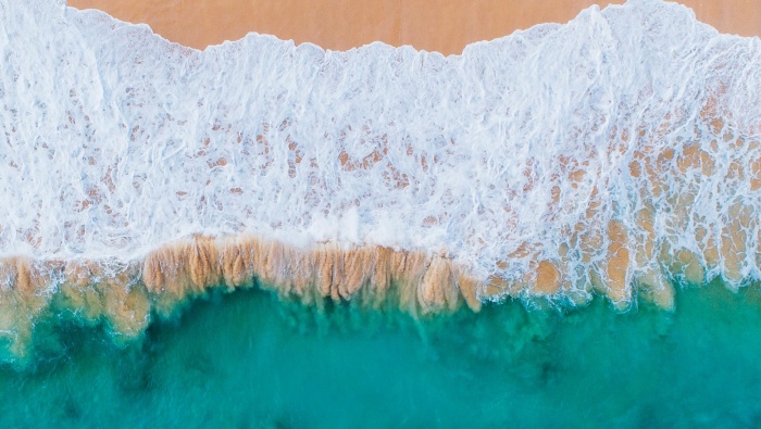 清新大海沙灘美景圖片桌麵壁紙