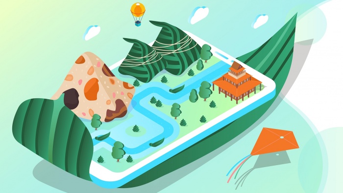 May 5th Dragon Boat Festival illustration picture desktop wallpaper