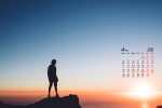 2022年4月唯美意境人像背影日历壁纸