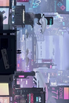 Cyberpunk style mobile wallpaper
